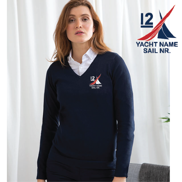 (image for) OW Ladies 12 Gauge V-neck Jumper (HB721)