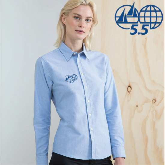 (image for) Ladies Delux Oxford Shirt, Long Sleeve (HB511) - Click Image to Close