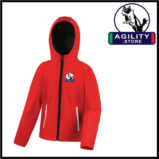 Agility Child Hooded Softshell Jacket (R224J) - Click Image to Close