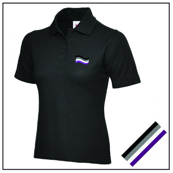 Asexual Ladies Polo Shirt - Click Image to Close