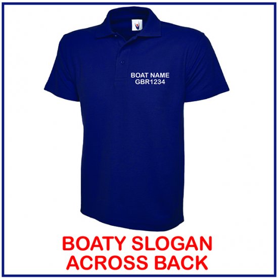 Boaty Slogan Polo Shirt - UC101 - Click Image to Close