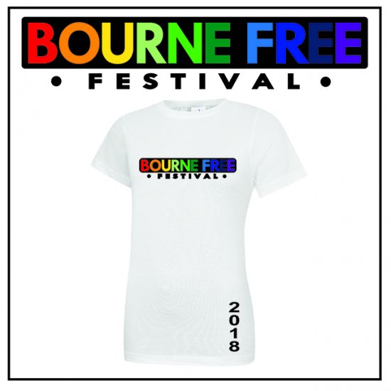 Bourne Free Ladies T-Shirt - Click Image to Close