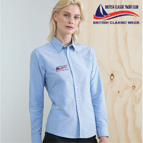 OW Ladies Delux Oxford Shirt, Long Sleeve (HB511) - Click Image to Close