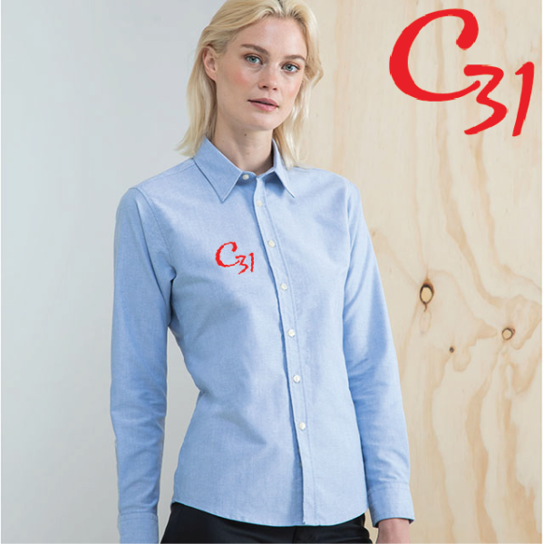 (image for) Ladies Delux Oxford Shirt, Long Sleeve (HB511)