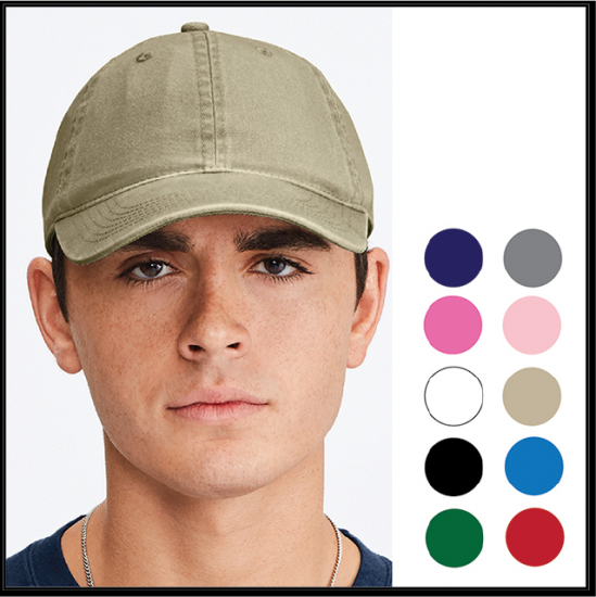 Washed Chino Twill Cap Set - H4168 - Click Image to Close