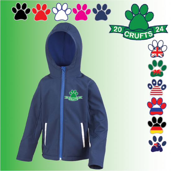 Crufts Child Hooded Softshell Jacket (R224J) - Click Image to Close