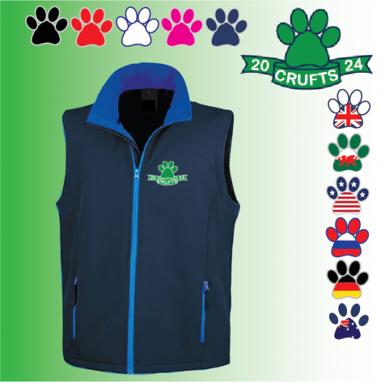 Crufts Mens Softshell Gilet 2ply (R232M) - Click Image to Close