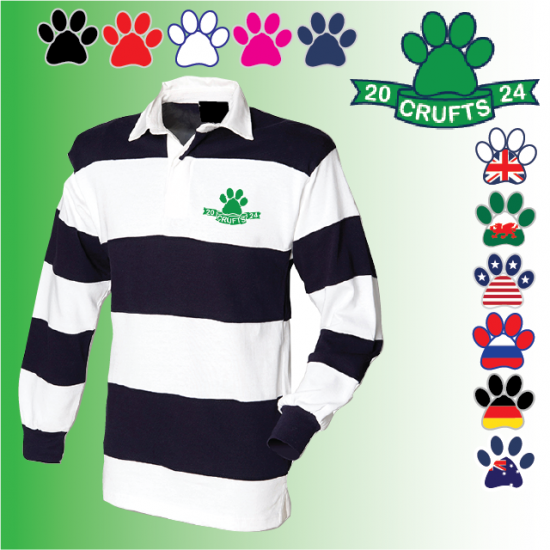 Crufts Striped Rugby Shirt (FR08M) - Click Image to Close