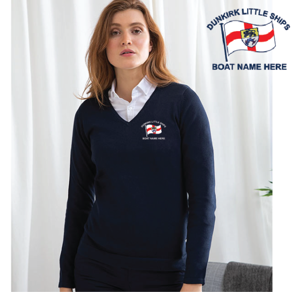 (image for) OW Ladies 12 Gauge V-neck Jumper (HB721)