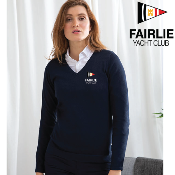 (image for) YC Ladies 12 Gauge V-neck Jumper (HB721)