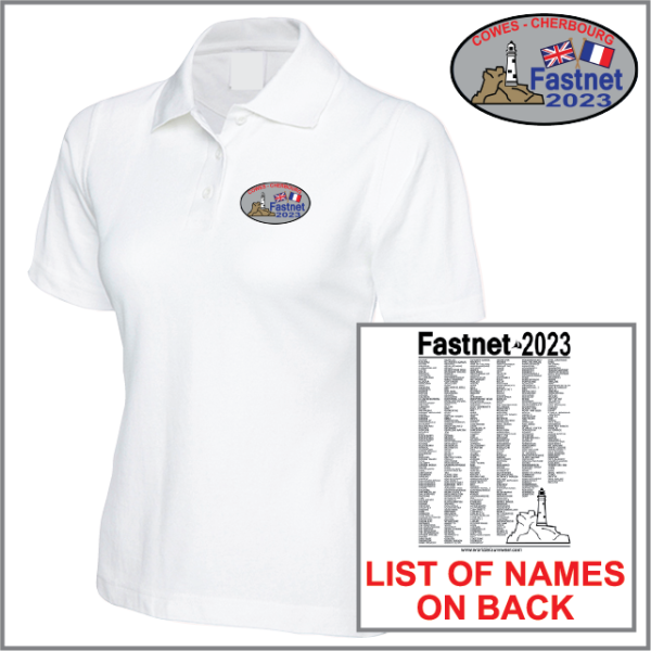 (image for) Fastnet Ladies Polo Shirt with List of Boat Names (UC106)