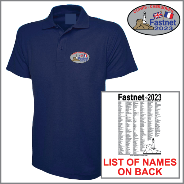 (image for) Fastnet Mens Polo Shirt with List of Boat Names (UC101)