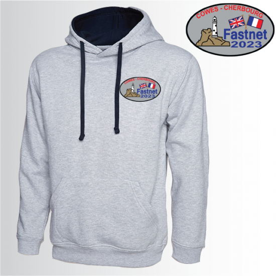 Fastnet Contrast Hoody (UC507) - Click Image to Close