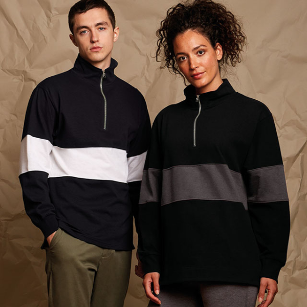 (image for) Panelled Quarter Zip Sweat Shirt (FR06M)