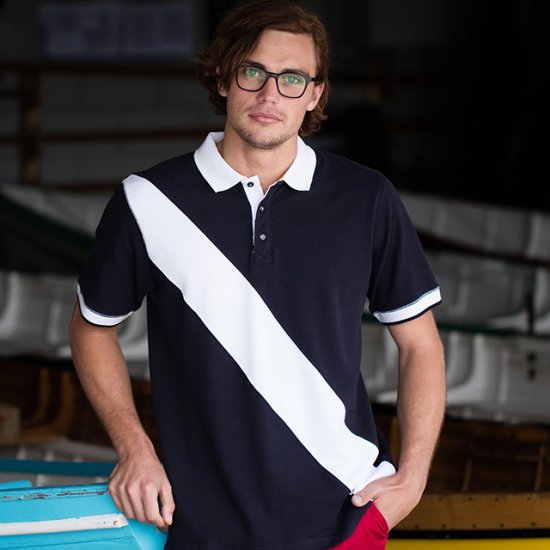 Diagonal Stripe Polo Shirt (FR212)