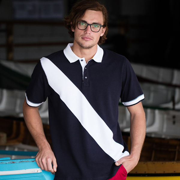 (image for) Diagonal Stripe Polo Shirt (FR212)