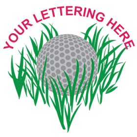 Golf Ball in Grass Logo