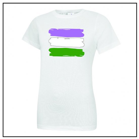 Gender Queer Fitted T-Shirt - Click Image to Close