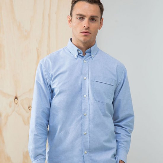 Delux Oxford Shirt, Mens Long Sleeve (HB510) - Click Image to Close