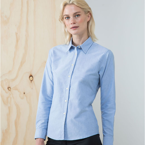 (image for) Delux Oxford Shirt, Ladies Long Sleeve (HB511)