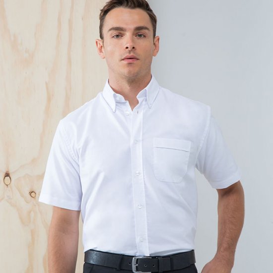 Delux Oxford Shirt, Mens Short Sleeve (HB515) - Click Image to Close
