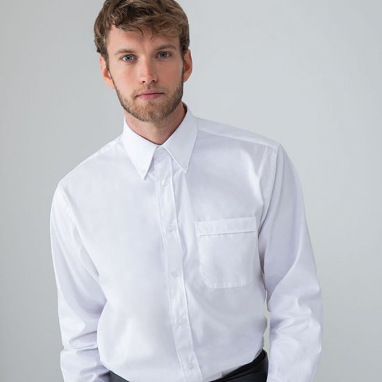 Lightweight Oxford Shirt, Mens Long Sleeve (HB550) - Click Image to Close
