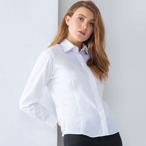 (image for) Lightweight Oxford Shirt, Ladies Long Sleeve (HB551)