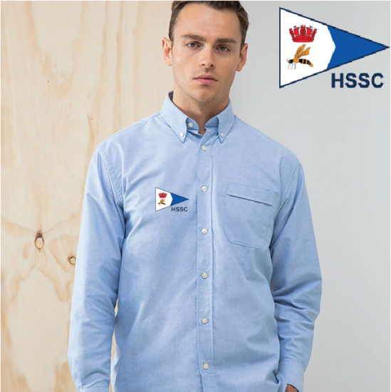 Delux Oxford Shirt, Mens Long Sleeve (HB510) - Click Image to Close
