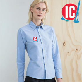 Ladies Delux Oxford Shirt, Long Sleeve (HB511)