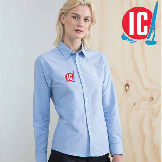 Ladies Delux Oxford Shirt, Long Sleeve (HB511) - Click Image to Close