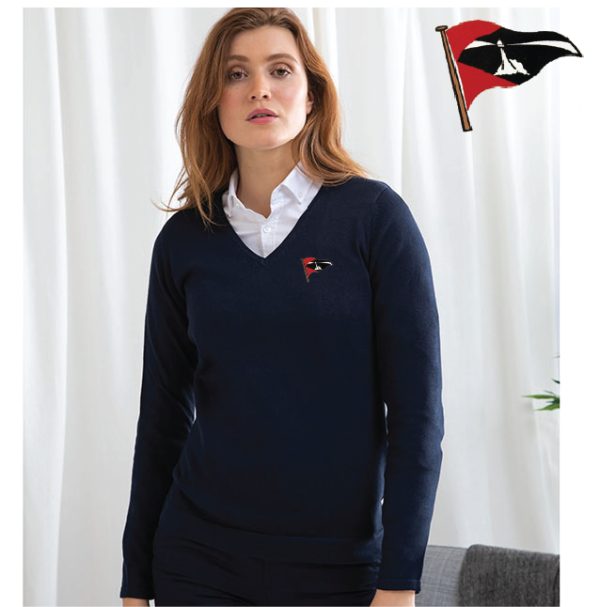 (image for) OW Ladies 12 Gauge V-neck Jumper (HB721)