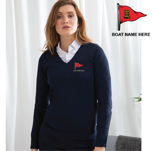 (image for) OW Ladies 12 Gauge V-neck Jumper (HB721)