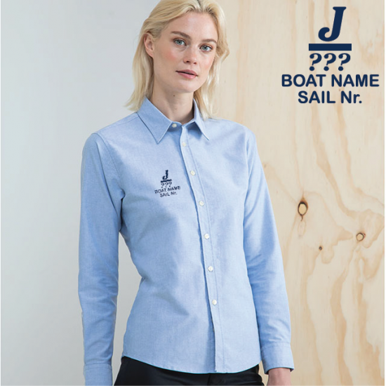 OW Ladies Delux Oxford Shirt, Long Sleeve (HB511) - Click Image to Close
