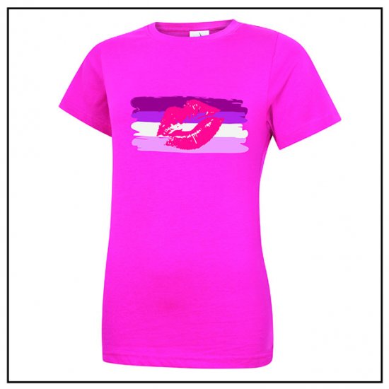 Lipstick Lesbian Fitted T-Shirt - Click Image to Close