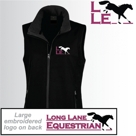 LLE Embroidered Ladies Softshell Gilet 2ply (R232F) - Click Image to Close
