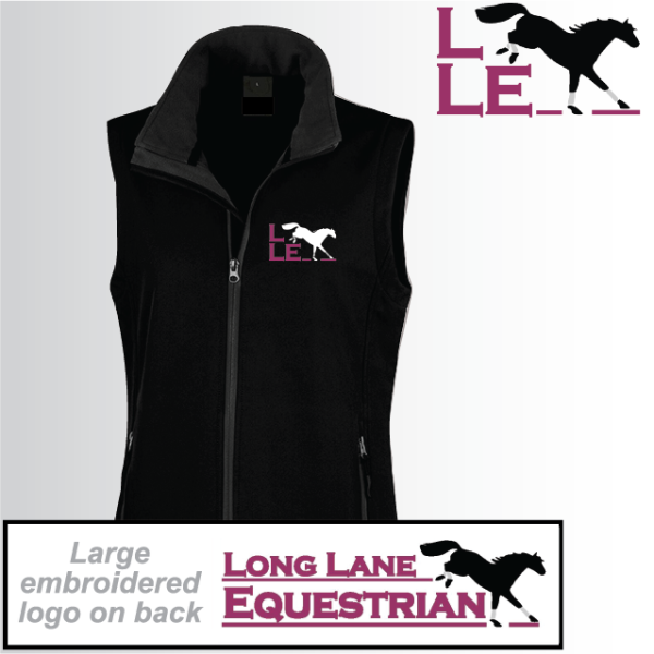 (image for) LLE Embroidered Ladies Softshell Gilet 2ply (R232F)