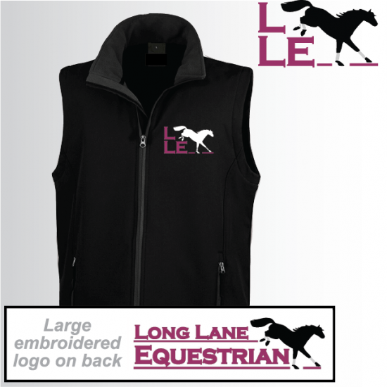 LLE Embroidered Mens Softshell Gilet 2ply (R232M) - Click Image to Close