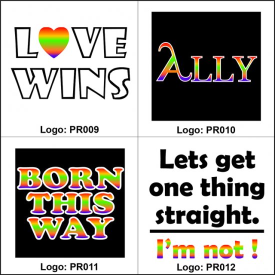 Pride Slogans 9 to 12 - Click Image to Close