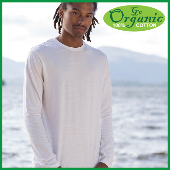 Organic Long Sleeve T-Shirt (EA021) - Click Image to Close
