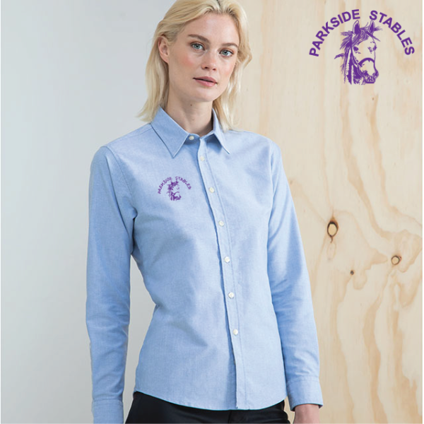 (image for) EQ Ladies Delux Oxford Shirt Long Sleeve (HB511)