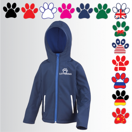 DOGS Child Hooded Softshell Jacket (R224J) - Click Image to Close