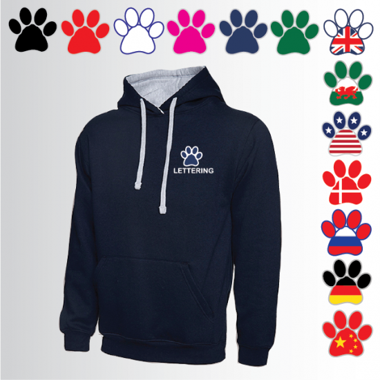 DOGS Unisex Contrast Hoody (UC507) - Click Image to Close
