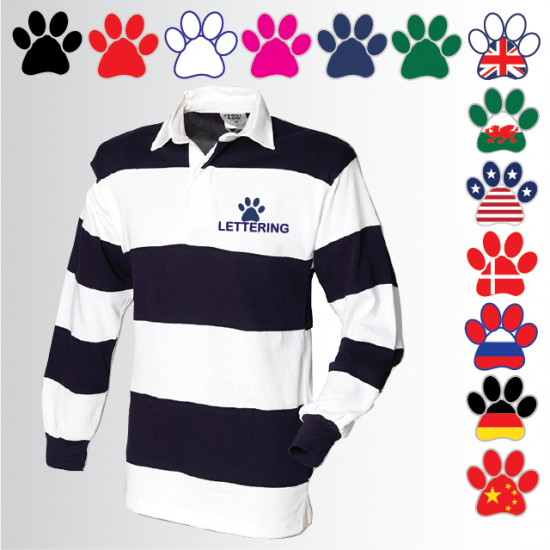 DOGS Striped Rugby Shirt (FR08M) - Click Image to Close