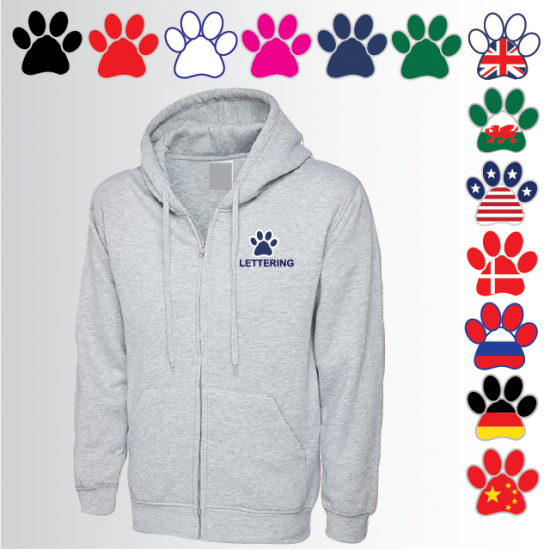 DOGS Unisex Full Zip Hoody (UC504) - Click Image to Close