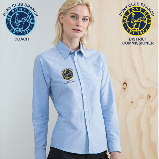 PC Delux Oxford Shirt, Ladies Long Sleeve (HB511) - Click Image to Close
