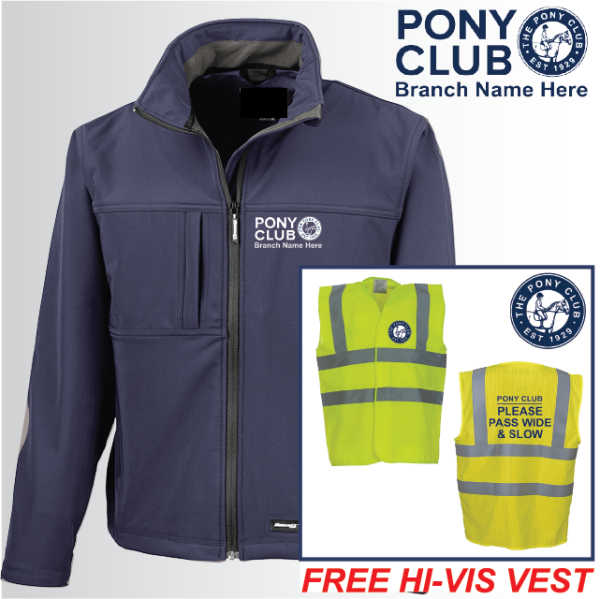 (image for) PC Mens 3ply Softshell Jacket with FREE Hi-Vis Vest (R121A)