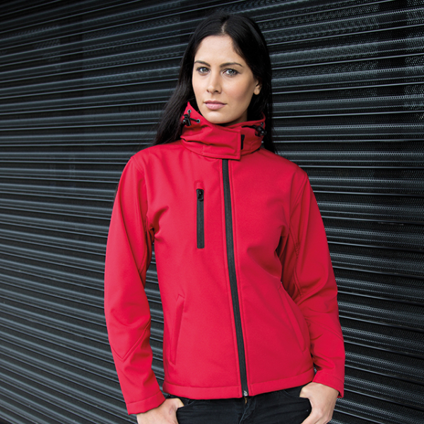 (image for) Ladies Hooded Softshell Jacket 3ply (R230F)