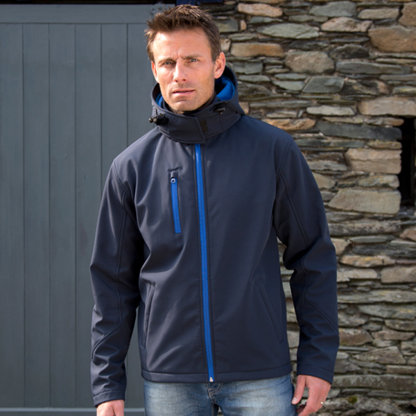 (image for) Mens Hooded Softshell Jacket 3ply (R230M)