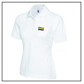 Pride Rainbow Ladies Polo Shirt