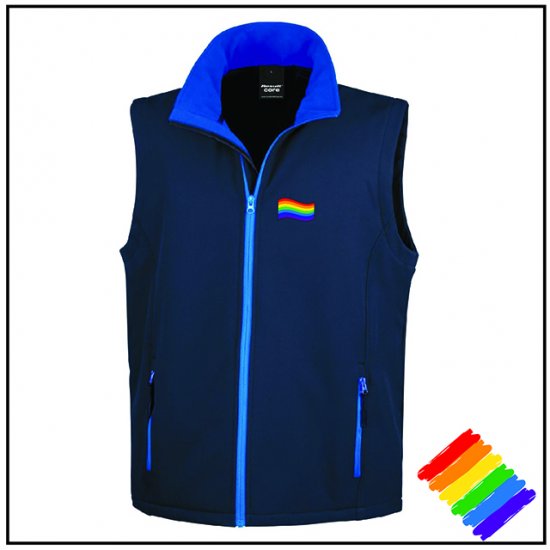 Pride Rainbow Mens Gilet - Click Image to Close